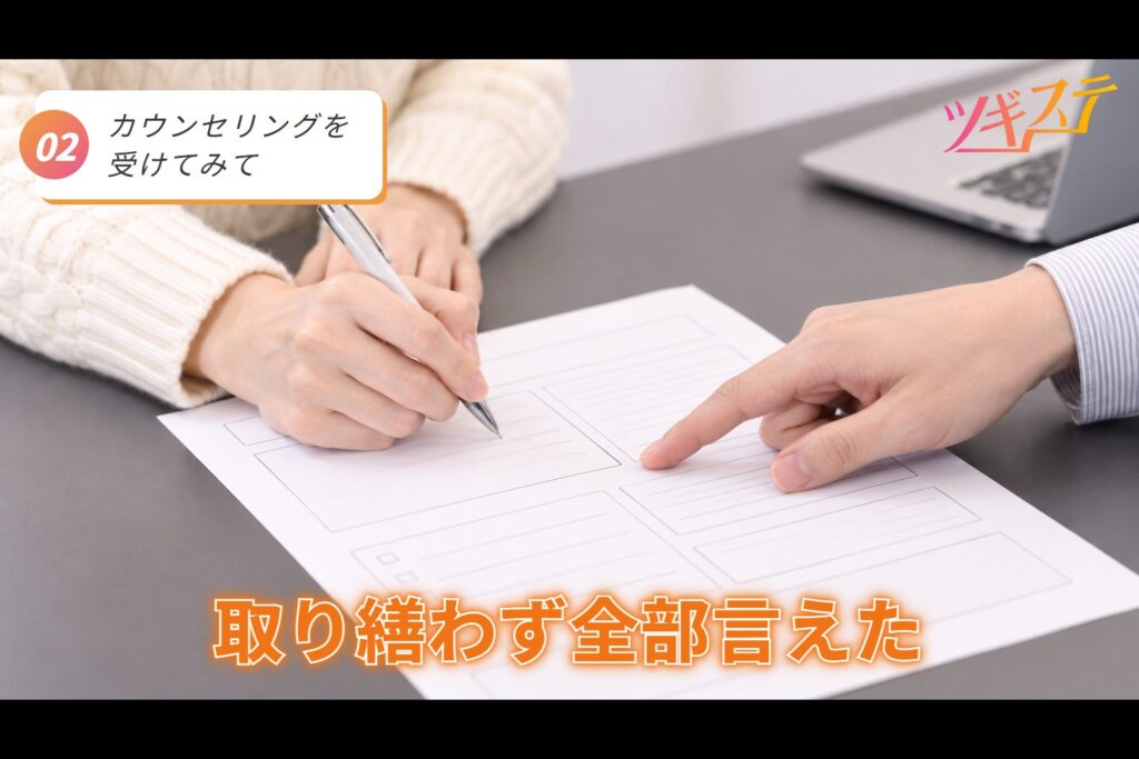 カウンセリングを受けてみて「取り繕わず全部言えた」
