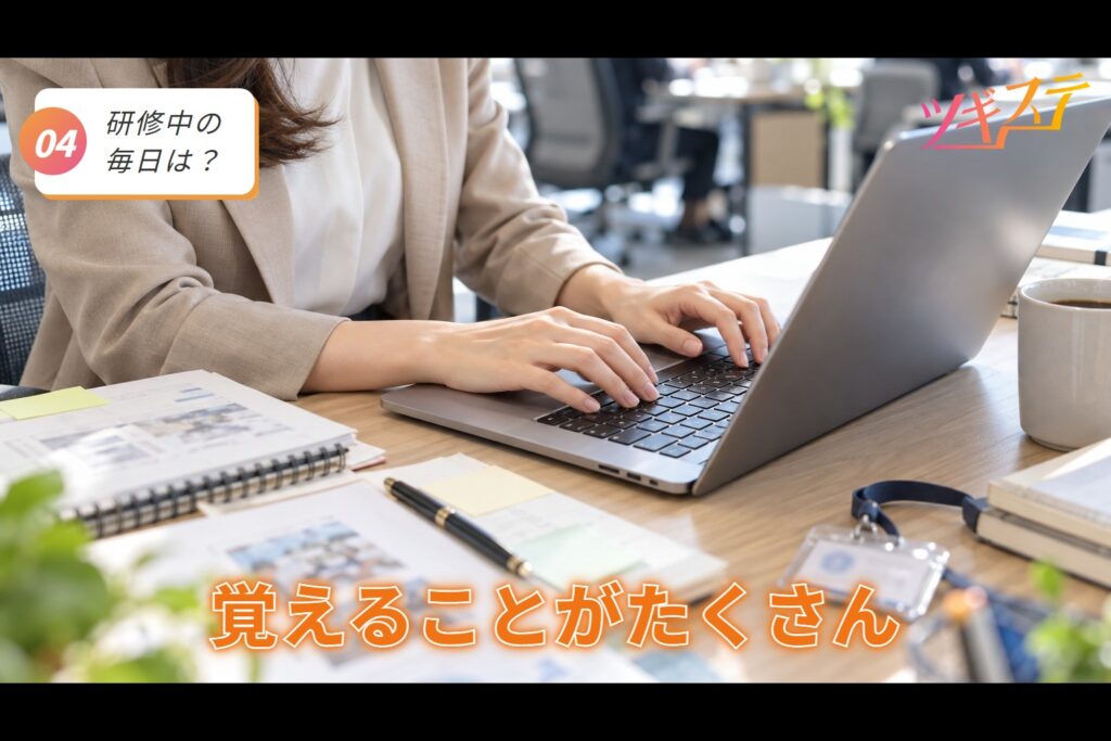 研修中の毎日は?「覚えることがたくさん」
